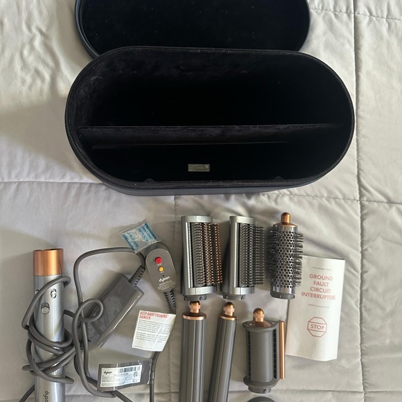 Dyson Hair Tools Set - Silver and Copper